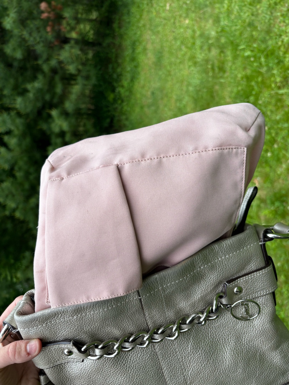Coach Leather Chain Accent Crossbody Bag - Picture 9 of 17